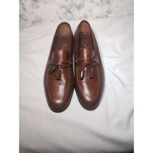 Brass Boot Nunn Bush Brown Leather Dress Shoes Loafers Made in Italy Mens 8.5